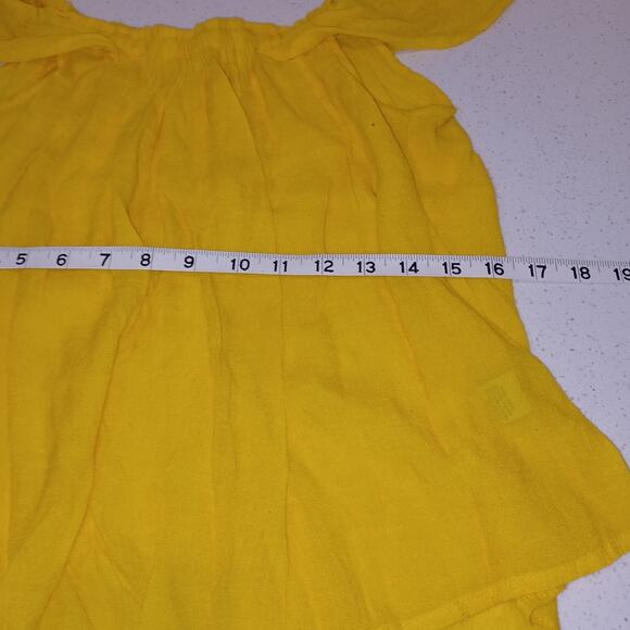 Speed Limit Blouse Women Yellow Size Small - Picture 4 of 5